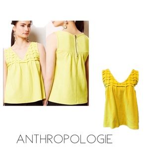 Anthropologie Millennial Yellow Tank Textured Med